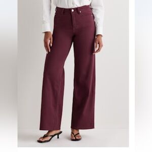 Quince Women's Deep Burgundy Flare Jeans